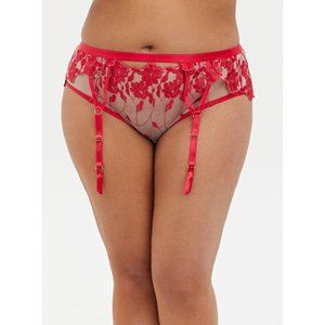 🔥Last One🔥 TORRID RASPBERRY PINK MESH GARTER BELT PLUS 5X/6X